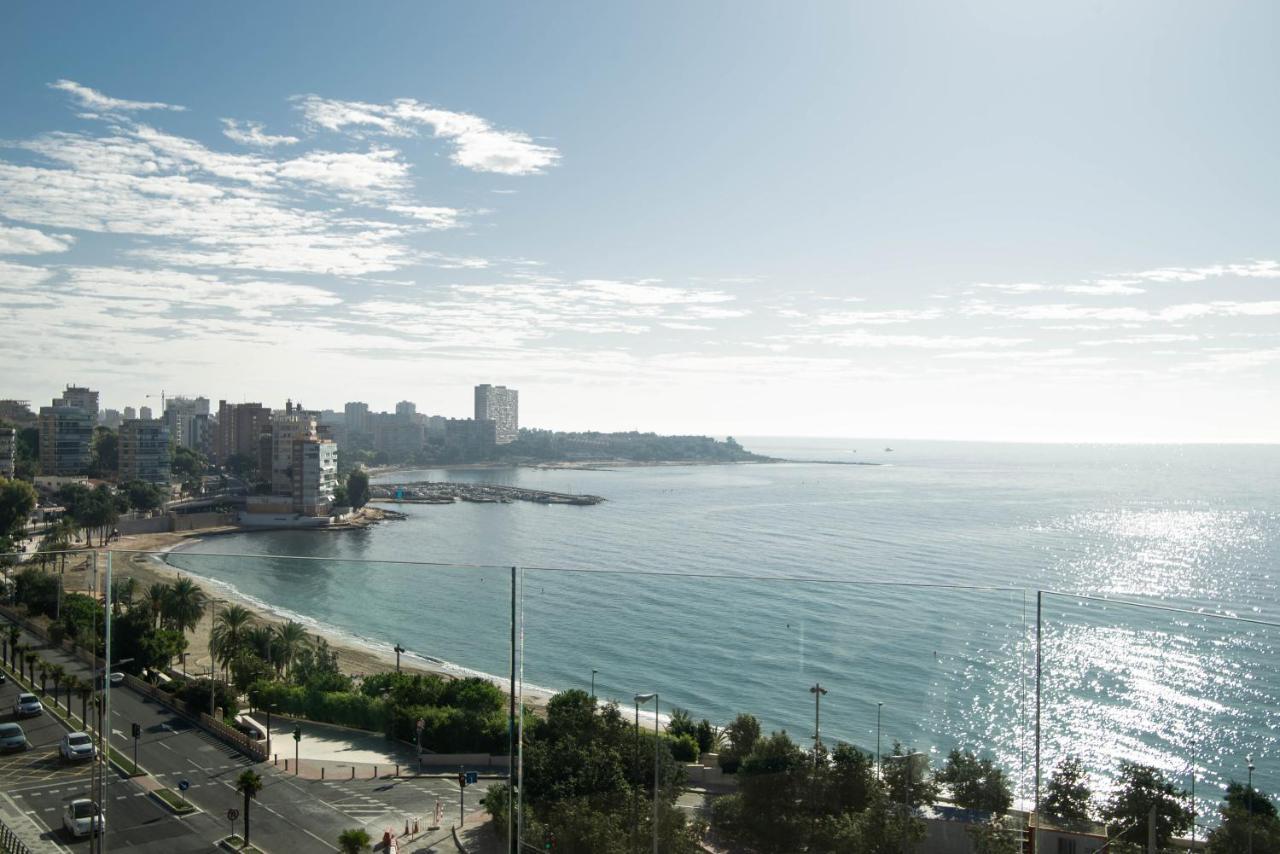 Modern Sea Front Jacuzzi Blue Sky Lägenhet Alicante Exteriör bild
