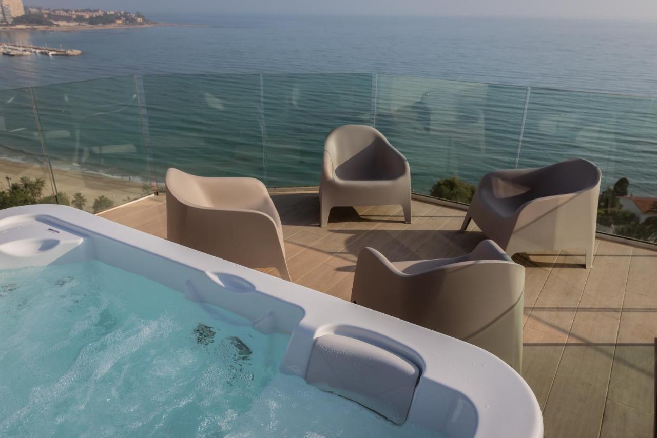 Modern Sea Front Jacuzzi Blue Sky Lägenhet Alicante Exteriör bild